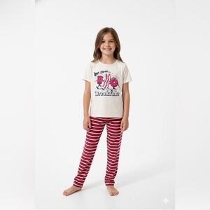 Wonder Nation Cream and Red Breakfast Pajama Set